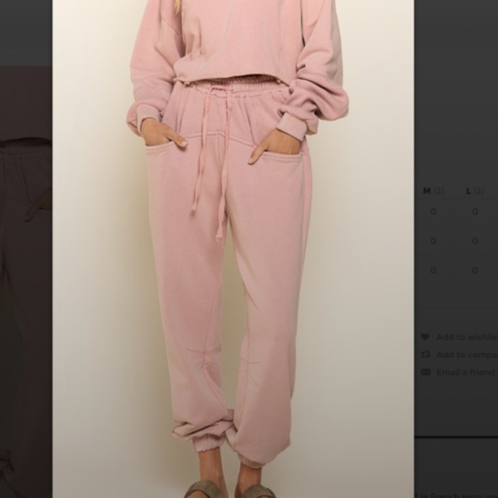 🛍️POL French Terry Joggers Pants Rose